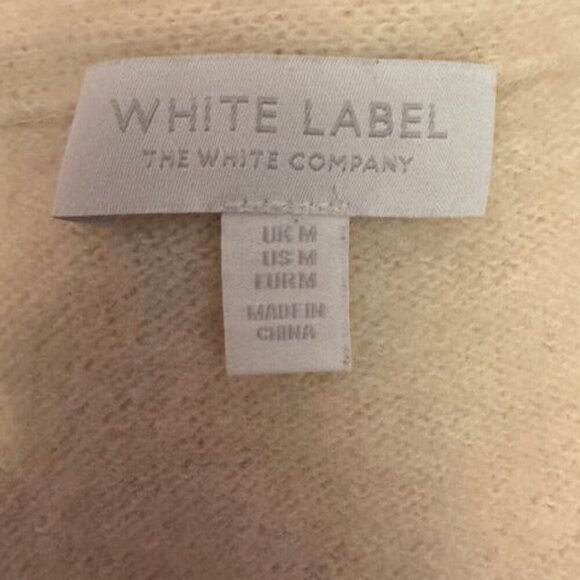The White Company Crop Cardigan Size M Sweater Alpaca Wool Blend Quiet Luxury - Picture 4 of 9